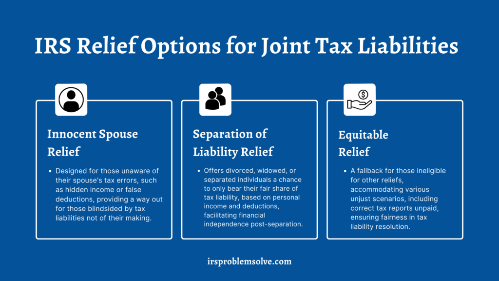 irs innocent spouse relief types
